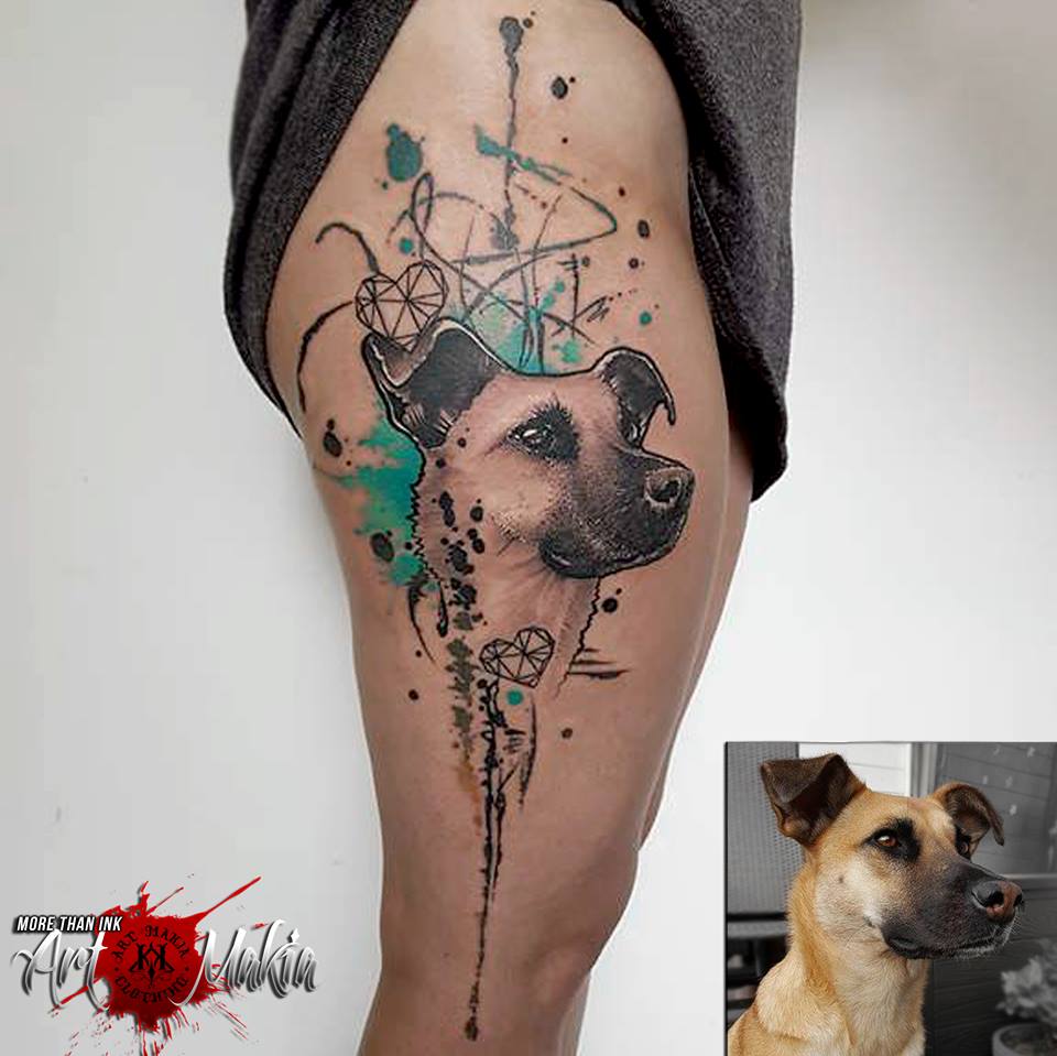 Abstract Dog Tattoo by ArtMakia on DeviantArt