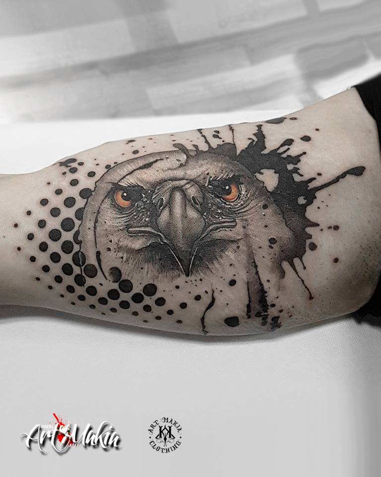 Trash Polka Eagle Tattoo by ArtMakia on DeviantArt