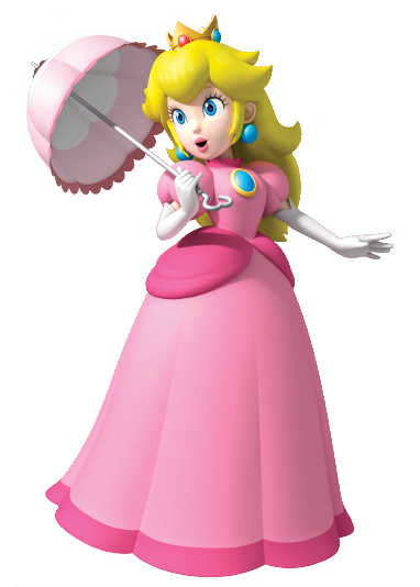 princess peach with parasol