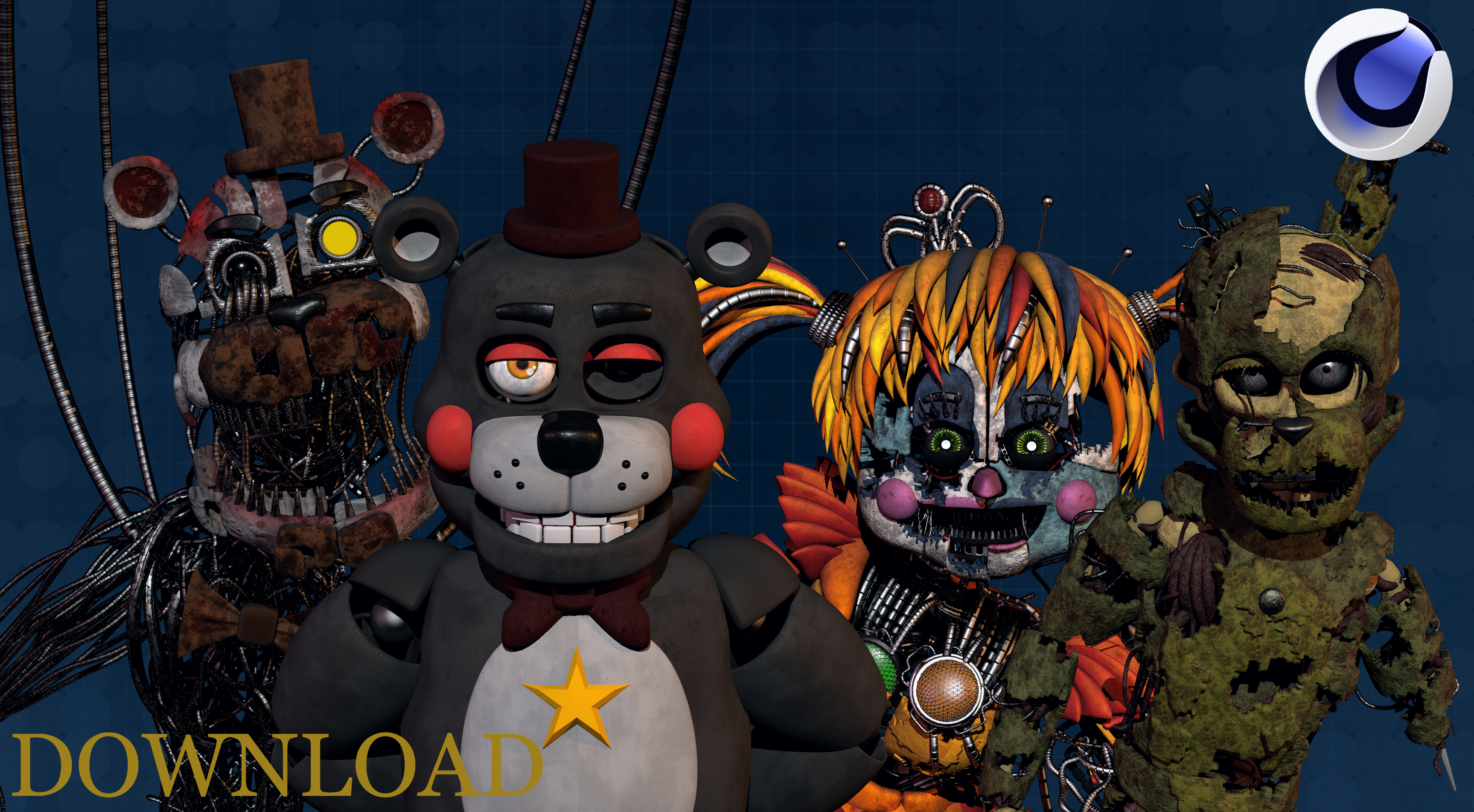 Pre Rotten Animatronics Salvaged Animatronics Retexture V1 (OLD) by puppetfnaf1987 on DeviantArt