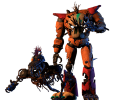 [C4D|FNAF|RUIN] Ruined Monty and Proto Freddy