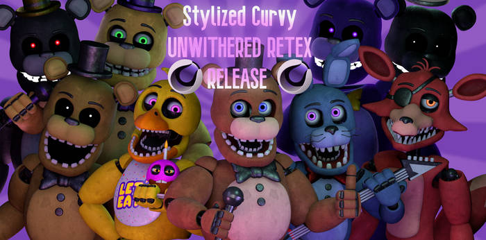 [C4D|FNAF|RELEASE] Unwithered Curvy Pack Retex