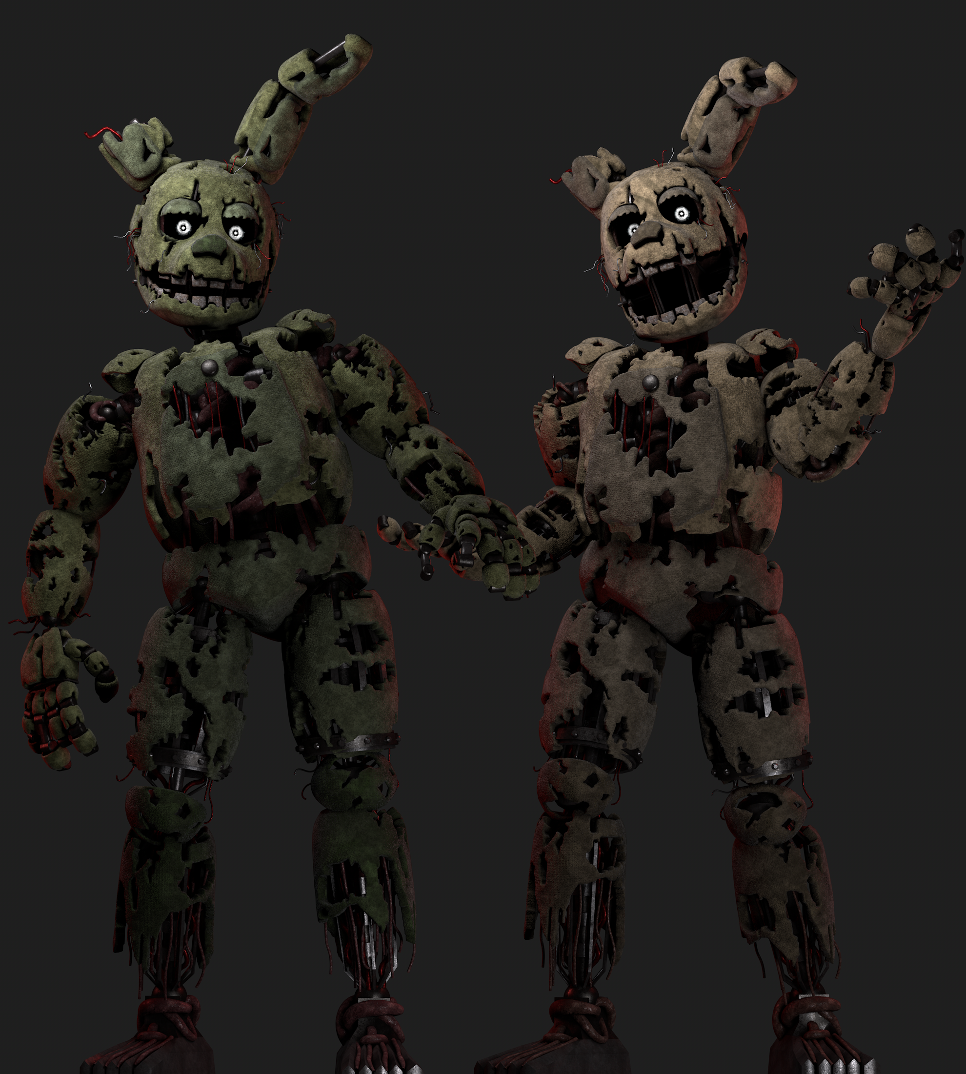 Springtrap retexture v3 (WIP) by puppetfnaf1987 on DeviantArt