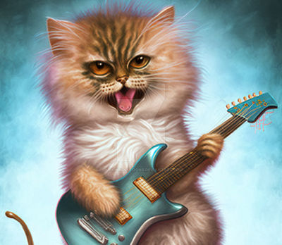 Rocker Cat by duronbcartoons on DeviantArt