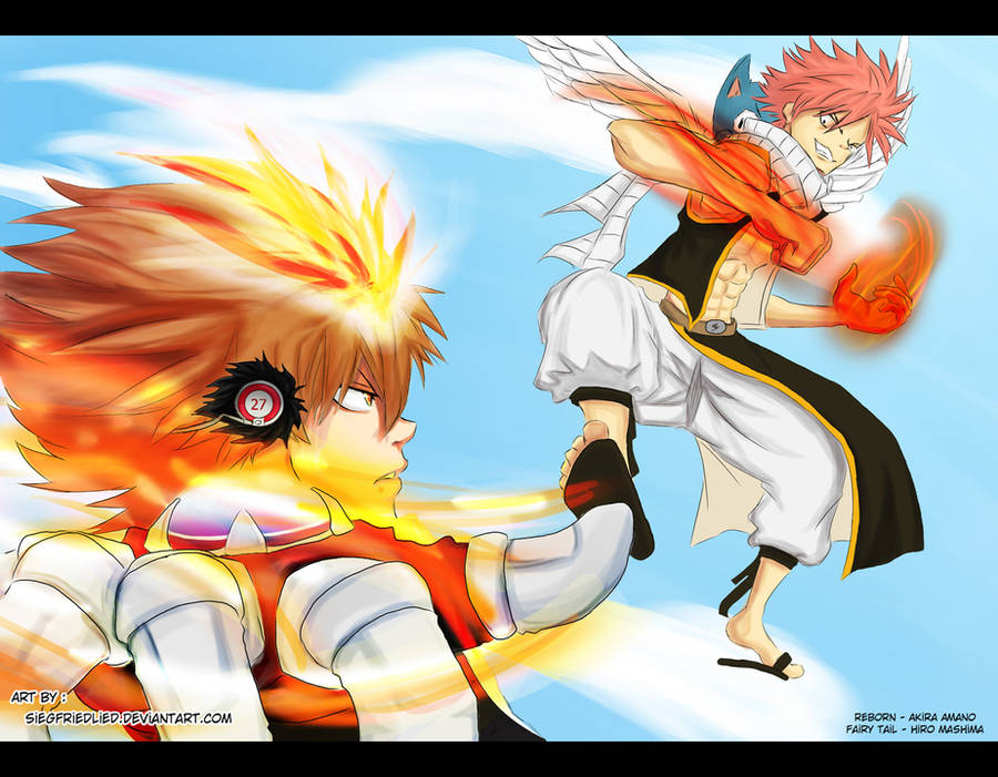 Natsu VS Tsuna by SiegfriedLied