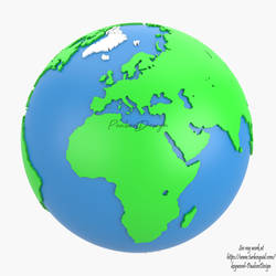 Earth globe 3d map