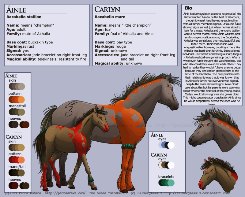 Ainle and Carlyn Charsheet