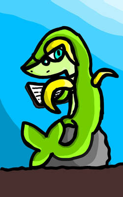 Snivy reading