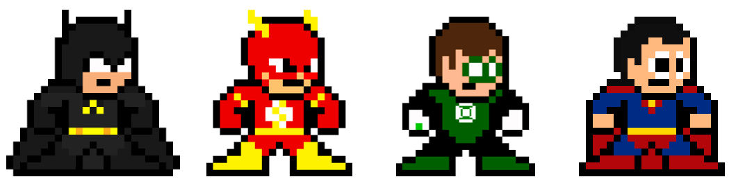 8-Bit Super Heroes - DC by 8BitSuperHeroes on DeviantArt