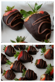 .chocolate strawberries.