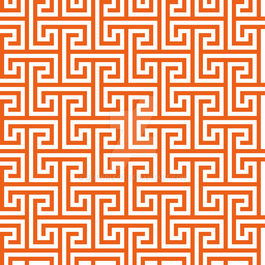 Interlock Geometric Pattern: Key Bridge Interlock+: Orange by redwolfoz on DeviantArt