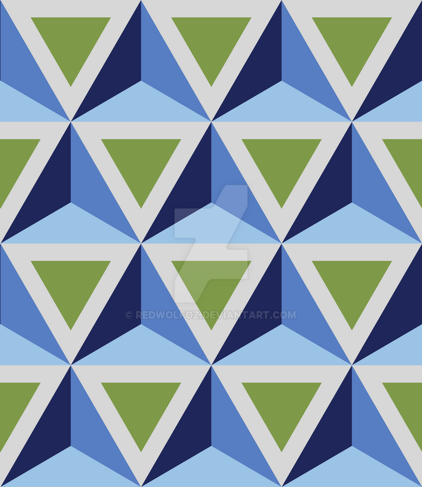 Geometric Pattern: Triangle: Blue/Green by redwolfoz on DeviantArt