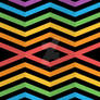 Geometric Pattern: Chevron Cascade: Rainbow Dark