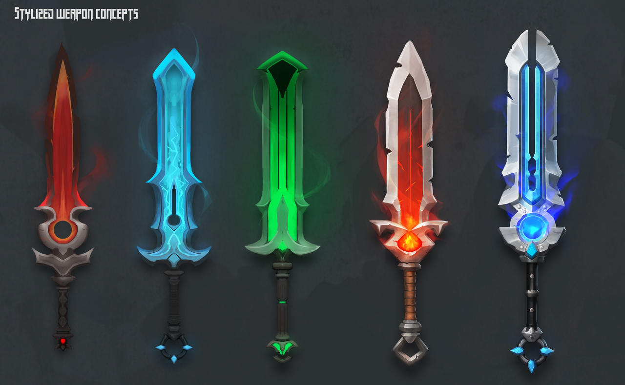 Stylized Sword Rig Example Stylized Swords Concept by Darkcloud013 on DeviantArt