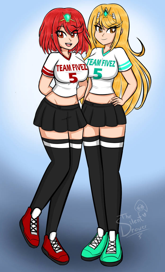 COM - Pyra and Mythra by TheSilentDrawer on DeviantArt