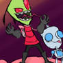 invader zim  sketch colors 3d