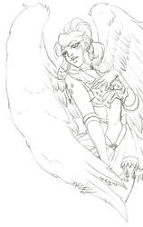 Patreon Sketch Reward - Sailor Sapphire Swan
