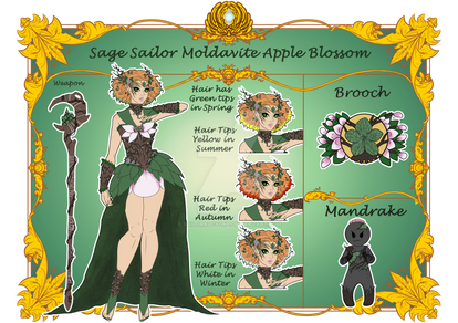 Sage Sailor Moldavite Apple Blossom