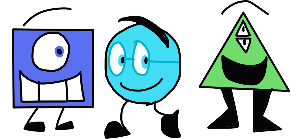 Geoquad, Circlyde And Trigon by ArtworkofThinglet on DeviantArt