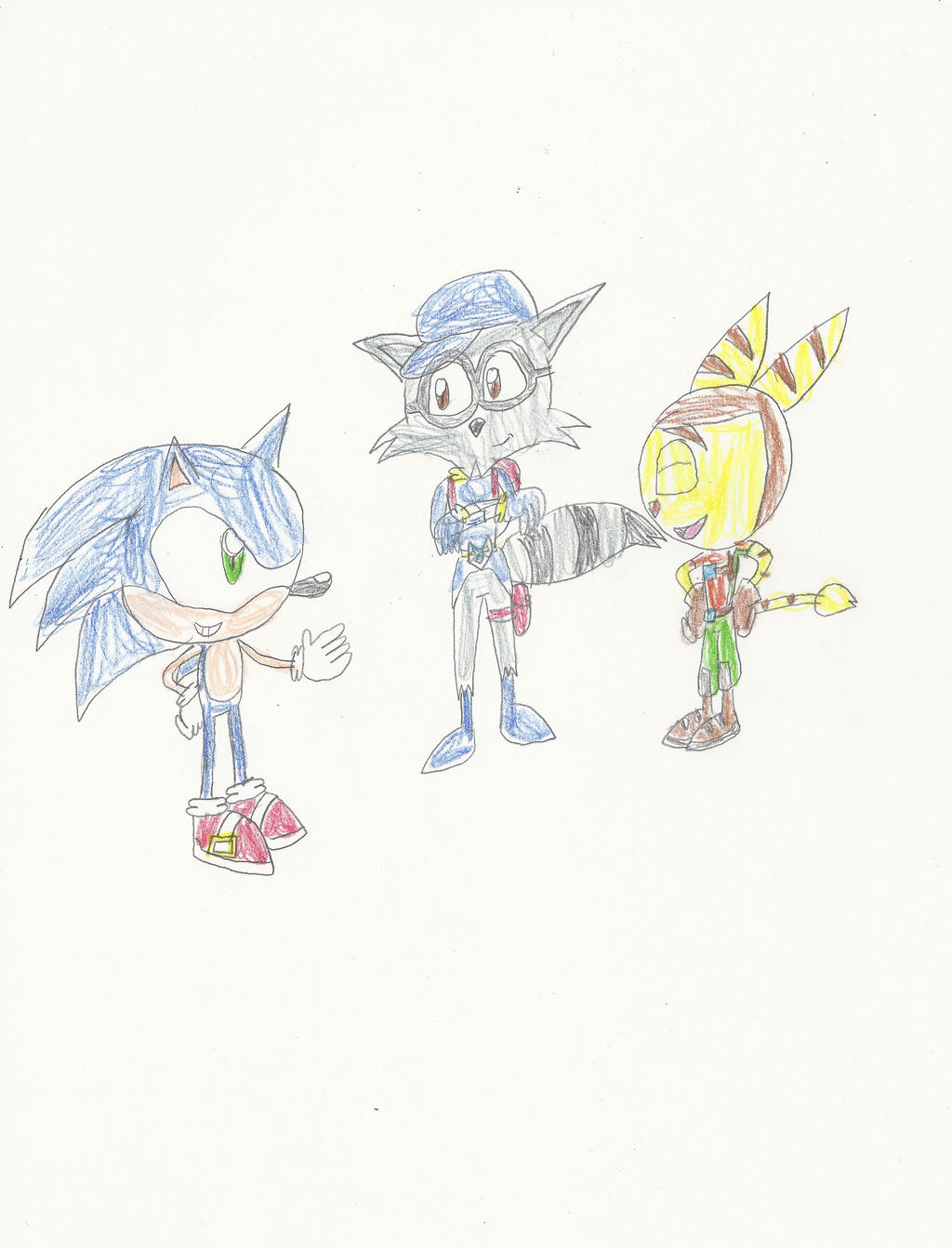 Sonic, Sly and Ratchet chatting