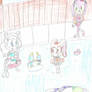 Winter and Team Rose by Pool
