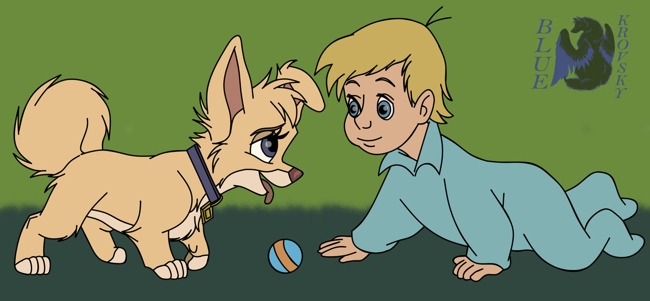 pics Angel Deviantart Lady And The Tramp 2 angel and junior playing by bluekrovsky