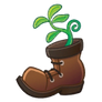 Plant in boot (PNG)