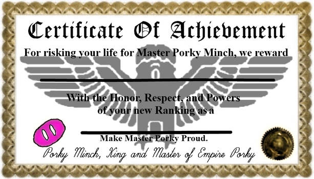 Pig Mask Diploma Blank