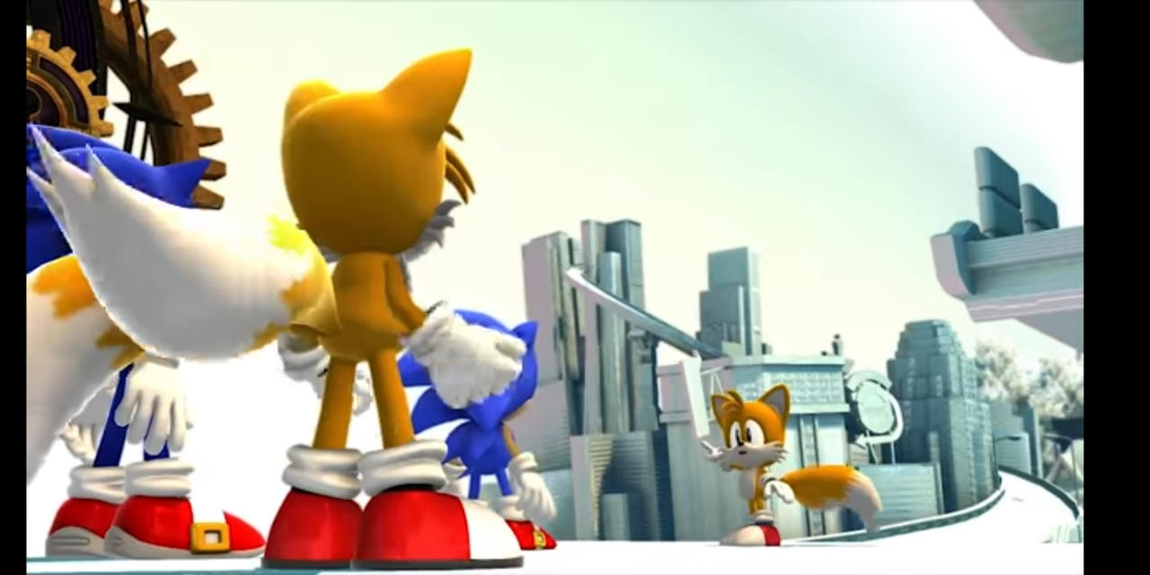 Sonic Generations Tribute Fan Art with Sonic and Tails