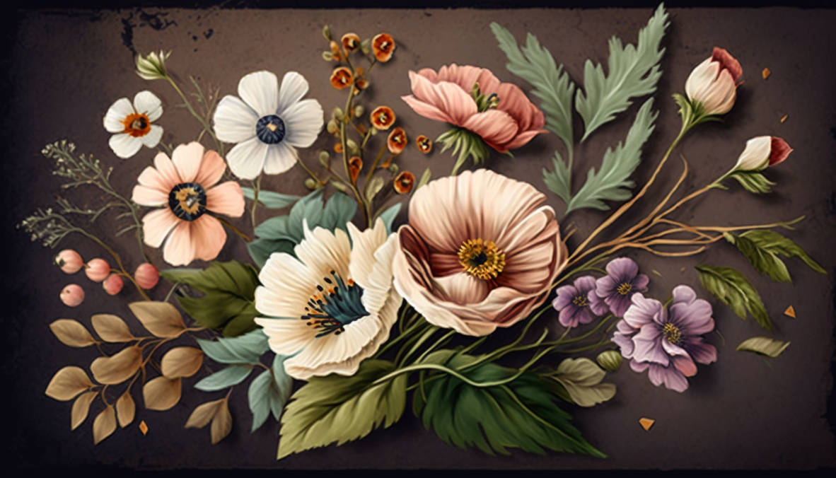 Background With Rustic Flowers1 By Constructiva On DeviantArt