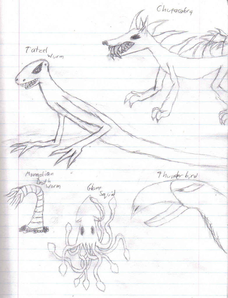 Assorted Cryptids by OpaqueOnigoori on DeviantArt