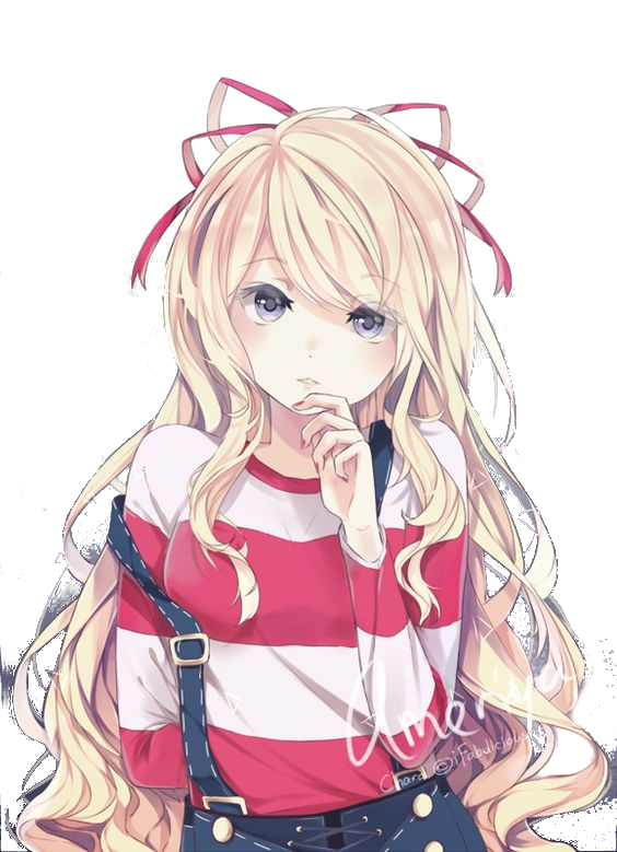 Anime Girl Blonde Render by Sofistyles271 on DeviantArt