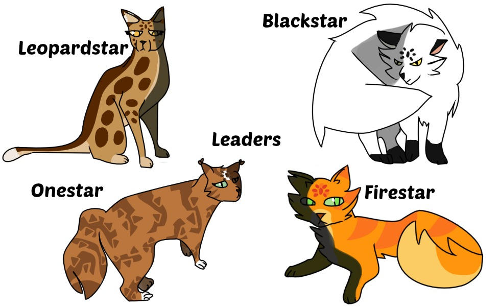 Warrior cats - leaders by ArtisticKitKats on DeviantArt
