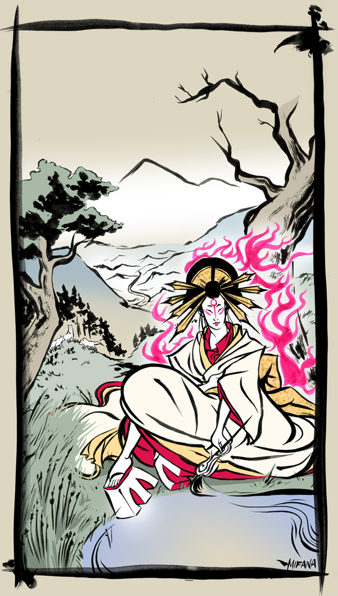 Amaterasu in Brush