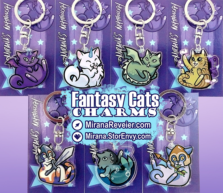 Fantasy Cats Charms