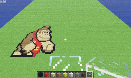 Minecraft Donkey Kong Gif