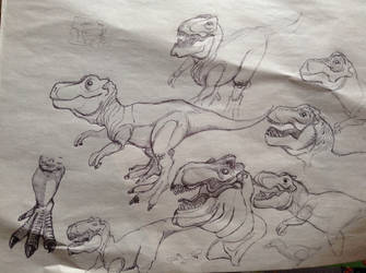 Draw Dinovember sketches