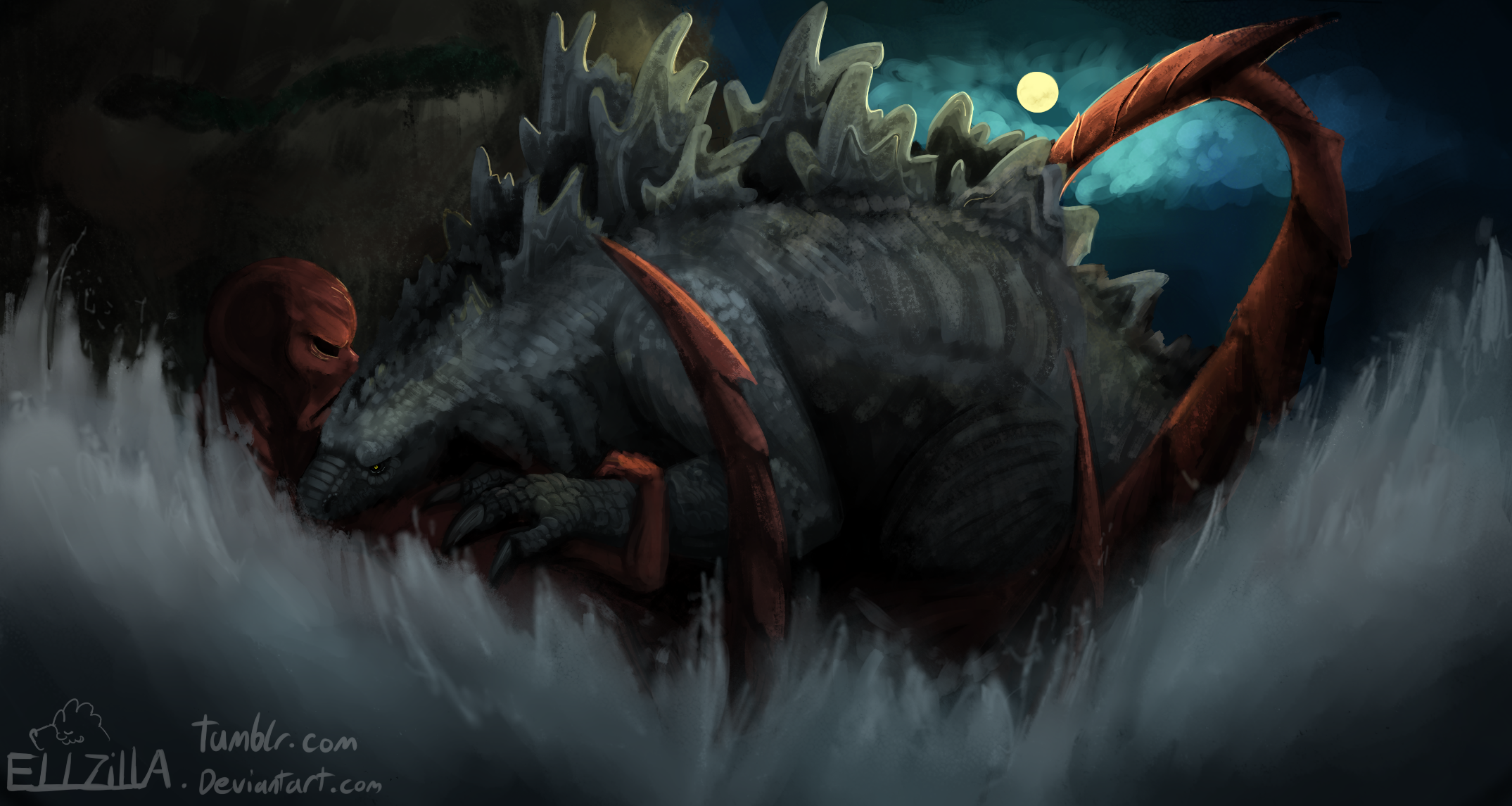 Red Rage Godzilla Godzilla vs RED by Ellzilla on DeviantArt