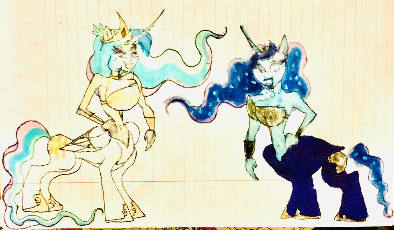Princess Centar Princess Celestia and Princess Luna Centaur form by masonmdaythetrex on ...