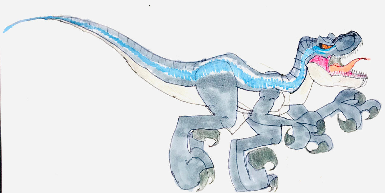 Female Blue Raptor BLUE the Female Velociraptor by masonmdaythetrex on DeviantArt