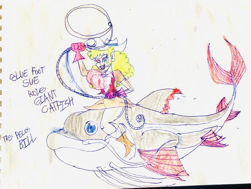 Slue Foot Sue Rides Giant Catfish By Masonmdaythetrex On DeviantArt slue-foot-sue-rides-giant-catfish-by-masonmdaythetrex-on-deviantart