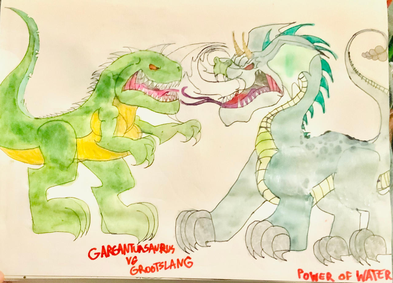 Gargantuasaurus Vs GROOTSLANG by masonmdaythetrex on DeviantArt