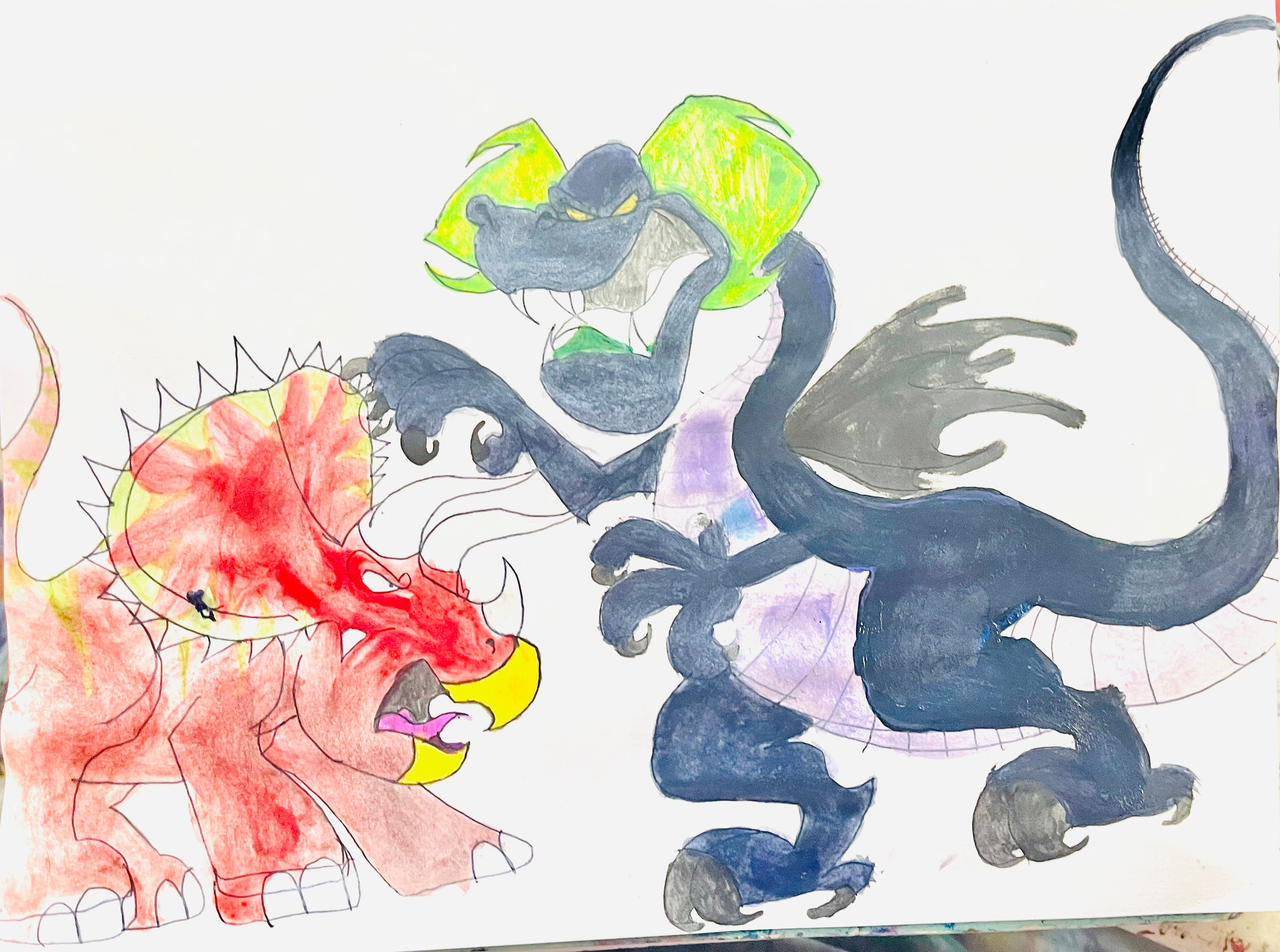 Jairex Razor Jairex Triceratops Form Vs Sneero Dragon Form by masonmdaythetrex on ...