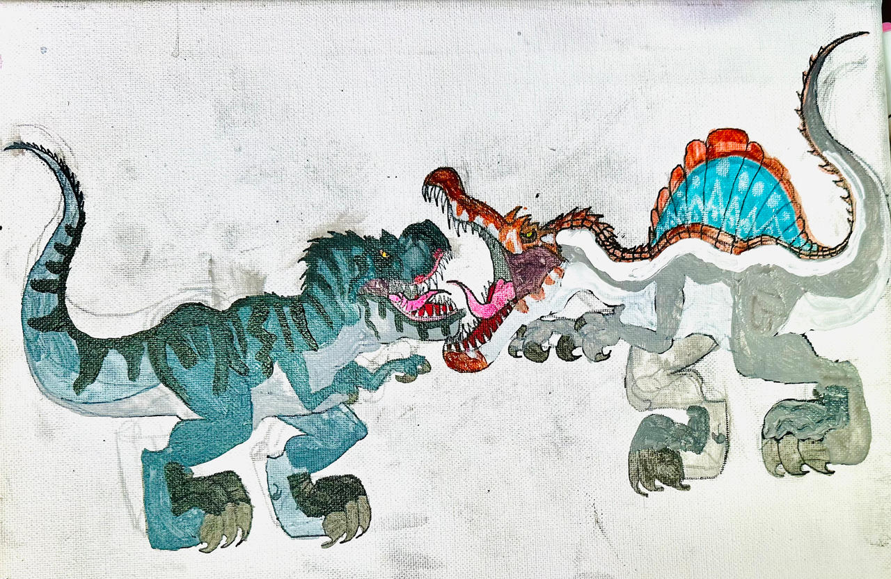 Grumpy VS JP3 Spinosaurus by masonmdaythetrex on DeviantArt