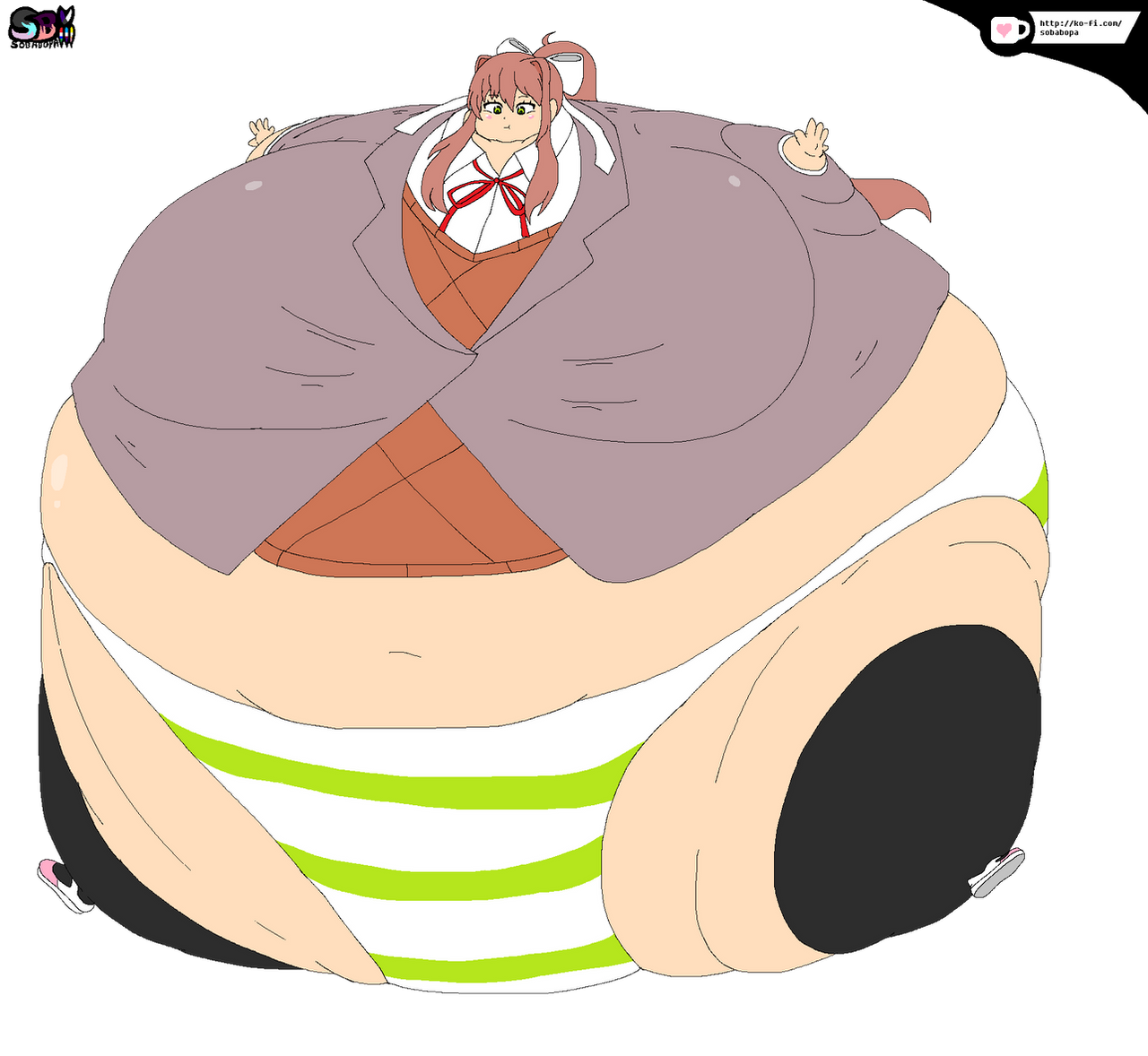 Inflation Edit Deviantart Monika Air Inflation by inflation5000 on DeviantArt