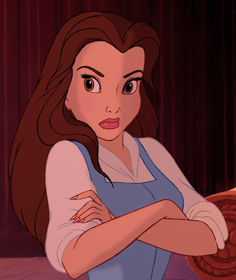 Belle angry with hair down by Hiattgrey411 on DeviantArt