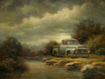 Truck by a Stream by PaulAbrams