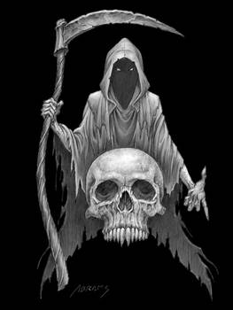 Grim Reaper and Skull