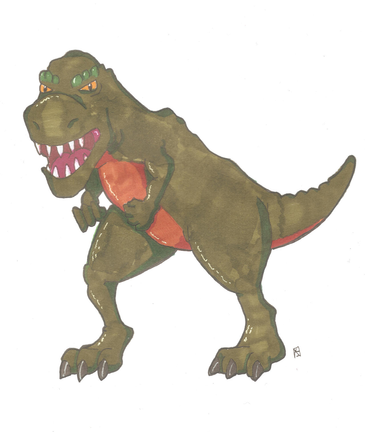 Rex Monster Tyrannosaurus Rex (Monster In My Pocket) by stegdrawsmonsters on DeviantArt
