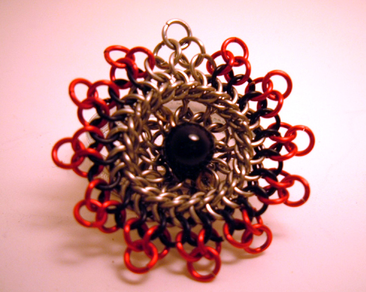 Black and Red Kuchi Broochie